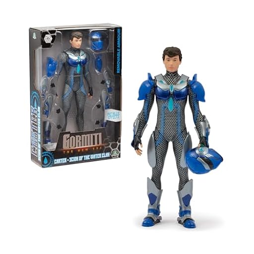 Gormiti - Figura de 27 cm de Carter con Varias Piezas de Armadura, Gormiti de la Nueva Era, Armadura de Quitar y Poner, Brillantes con Acabados Metálicos, 9 Puntos de Articulación, Famosa (GRV03200) | Ya disponible en tu tienda friki favorita! En mundofriki.es!