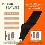 Full Shine Brown Tape in Hair Extensions Real Human Hair 20 Inch Skin Weft Seamless Pu Human Hair Extension 20 Pcs 50Gram Thick End Straight Hair Remy Tape in Hair Extensions Add length for Women - Image 2