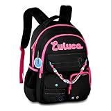Mochila Luluca Costa Grande Miçanga Notebook Bolsos Juvenil (Preto)
