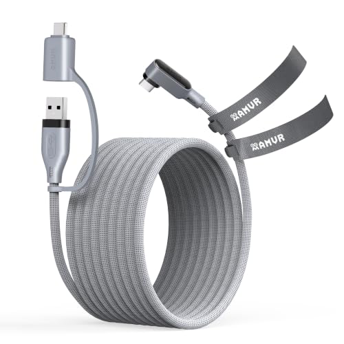 AMVR 16FT VR Link Cable, USB 3.0 Braided with A to C Adapter(Not Charging) - image 1