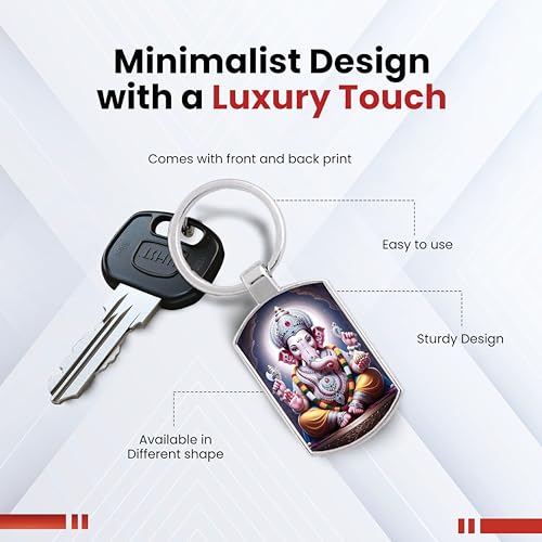 Image of Premium Printed Metal Keychain for Men & Women | High-Definition Artwork Print | Durable Key Ring for Car, Bike, Home & Office Keys | Stylish Decorative Key Holder Gift
