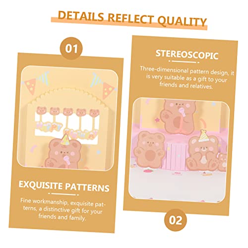 EXCEART 3 Partidas Cartão De Aniversário Em Presentes De Lembrança Cartões Variados Cartão De Festa