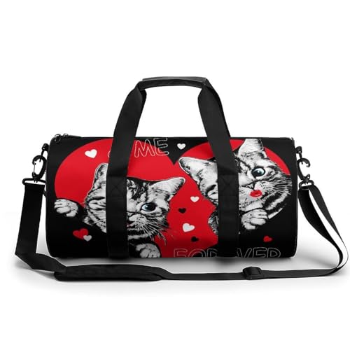 Gym sac de sport Chaton Rouge compact : duffel bag de randonnée et voyage 45cm