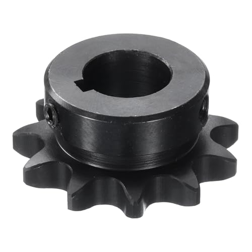 Image of uxcell #40 Chain Roller Sprocket B Type, 3 /4 inch Bore 11 Tooth Single Strand Chain Sprocket, Carbon Steel, Keyway with Set Screws