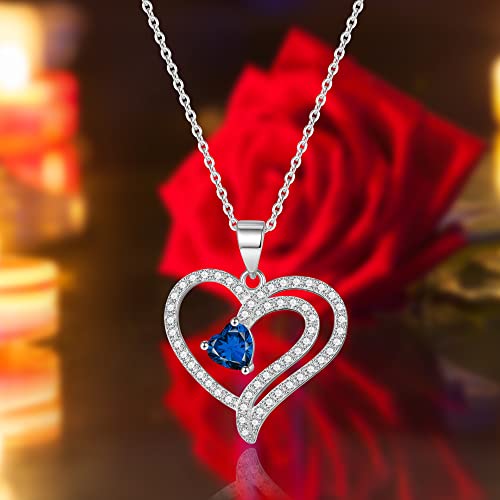 October Birthstone Necklace For Women Girls Gifts, 925 Sterling Silver Birthstone Jewelry Pink Necklace Girls Valentines Day Gifts For Her Anniversary Birthday Christmas Gifts For Mom Wife Grandma #TOP6