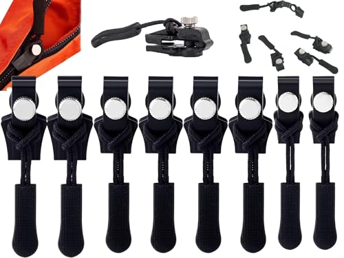 8 PCS Cremallera Zipper, Beojonvy Cremallera-Reparación, Tirador de Cremalleras, Zipper Repair Kit para Chaqueta, Bolso, Maletas, Mochilas (E)