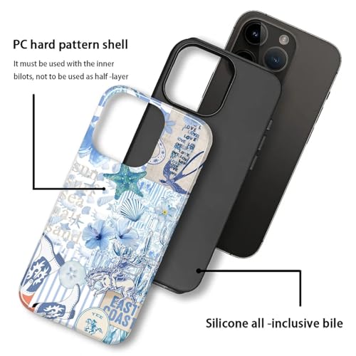 Coque iPhone 14 Pro antichoc résistant aux rayures design plage côtière