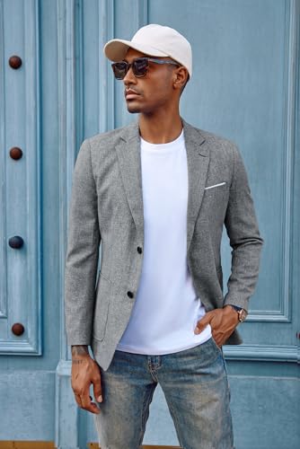 Blazer de costume élégant PaulJones veste gris clair style chic