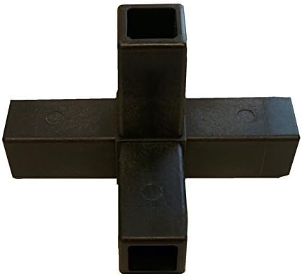 EZTUBE 4-Way Aluminum Extrusion Assembly Connector. Plastic Black Composite Coupler connectors.