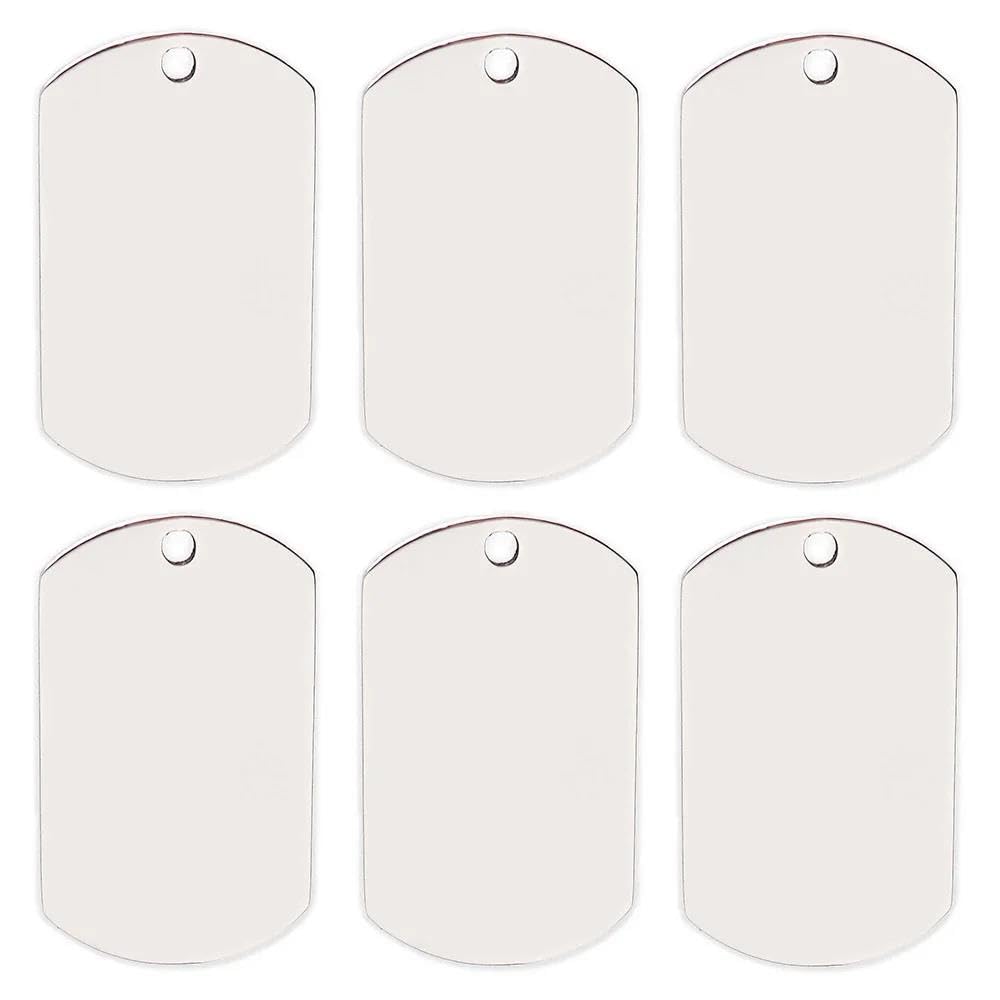 100 PZ Etichette Tattiche Militari Vuote In Acciaio Inossidabile Targhetta Anti-smarrimento Personalizzata Targhetta Identificativa Per Cani E Gatti Targhetta Identificativa Per Animali Domesti