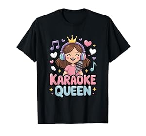Karaoke Queen Karaoke Sänger Mikrofon Karaoke T-Shirt