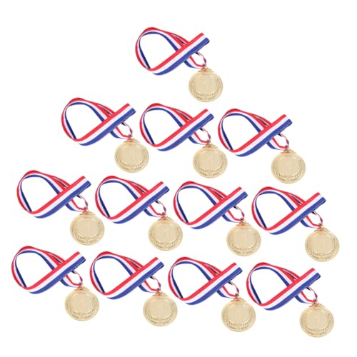 COSMEVIVI 12piezas Medallas Metálicas Decorativas para Eventos Escolares y Competiciones Deportivas Medal Round De Reconocimiento y Premios para Ganadores Diseño Elegante y Artesanía