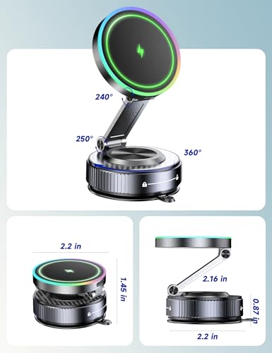 visnfa K5S MagSafe Wireless Charging Car Mount — view 9
