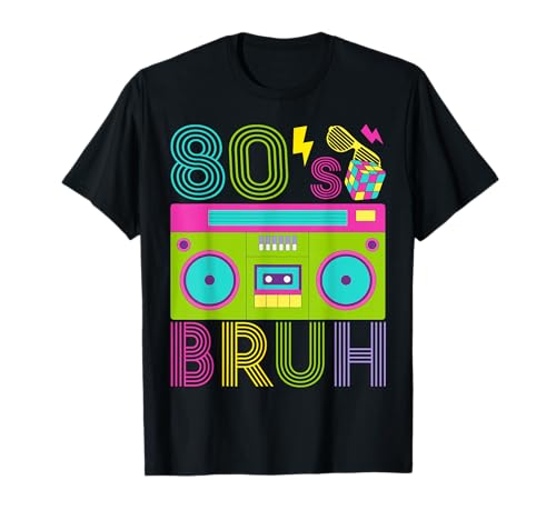 Retro 80s BRUH Outfits For Boys 1980s Party Outfit Eighties T-Shirt