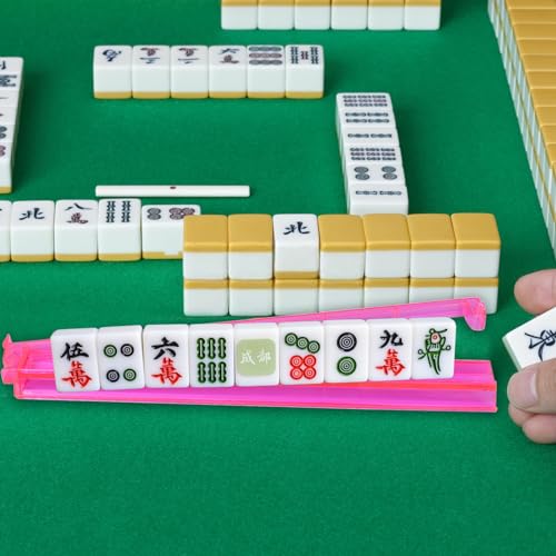 Set 4 Racks y Pushers para Fichas Mahjong Acrílico miniatura 3