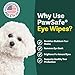 Pet Eye Wipes, Natural Tear Stain Remover for Dogs and Cats, 100 Pre-Soaked Eye Cleaner Wipes, Plant-Based for Gentle Cleaning, Brightens & Removes Dirt on Eyes, Ears and Face