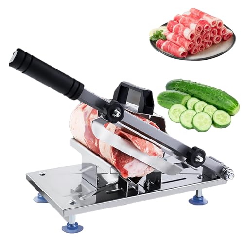 Manueller gefrorener Fleischschneider, verstellbare Dicke, rutschfeste Unterseite, perfekt zum Schneiden von Fleisch, Käse und Gemüse, unverzichtbares Küchenwerkzeug für präzise Schnitte