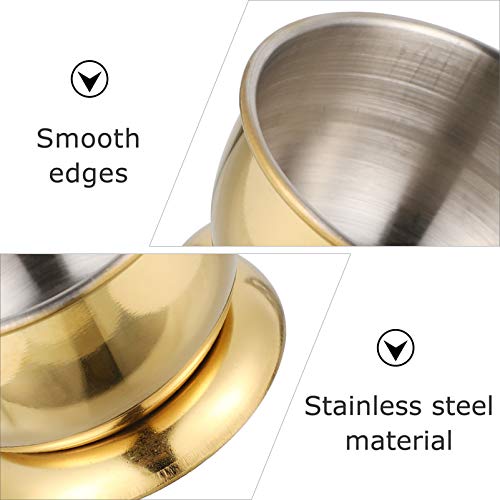 NICEXMAS Xícara de Chá de Aço Inoxidável Xícara de Café Expresso Xícara de Molho de Soja Condimento