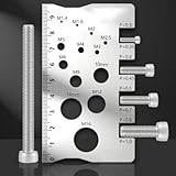 Screw Measuring Tool Stainless Steel Thread Gauge Ruler for Bolt Nut Size Measurement Hardware Tool for Home Workshop Use