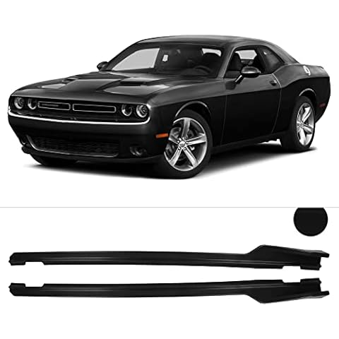 Acmex 2Pcs Side Skirts Compatible with 2015-2022 Challenger SXT/R/T/GT/SRT Coupe,Rocker Panels Side Skirt Splitter Extension Lip,ABS Plastic Side Splitters Rocker Panel Body Kit,Black Cover