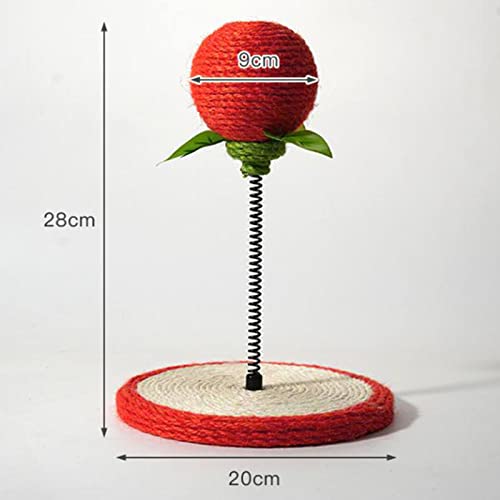 FAKEME Brinquedo arranhador para gatos com bola de sisal com sino protetor de móveis almofada de arr