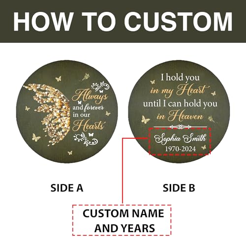 Image of ASTARIN Memorial Butterfly 36 inch Wind Chimes, Personalized Name Sympathy Wind Chime, in Memory of Loss Mom Loved One, Large Deep Tone Bereavement Windchimes for Outdoors Clearance(Produced in Texas)