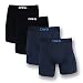 DWG Underwear Men's 4 Pack Cotton Stretch Boxer Briefs No Ride Up (Large, Black+Royalblue)