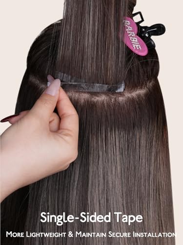 Image of WENNALIFE 8 cm Hair Extension Tape Tabs Single-Sided, 48 Pcs