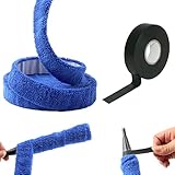 Racquet Grip Tape,CHENKEE 10M Selbstklebender Badminton Tennisschläger AntiRutsch Baumwollhandtuchgriff Reel Handtuchgriff overgrip Sweatband Tape mit Dichtungsband Für Baseballschlägergriff Auftrage