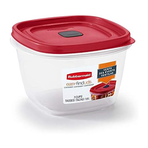 Rubbermaid 7 cups Food Storage Container 3 Pack Clear Cover
