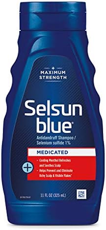 Selsun Blue Medicated Anti-dandruff Shampoo with Menthol, 11 fl. oz., Maximum Strength, Selenium Sulfide 1%
