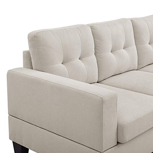 Image of BLACK OAK Adryel 98'' Wide Right Hand Facing L Sofa & Chaise Sofa Set Beige
