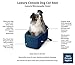 Snoozer Center Console Dog Car Seat - Middle Console Dog Bed, Car Seat for Small Pets up to 12 lbs, Harness Attachment Included, Washable, Elevated - Large, Black Micro
