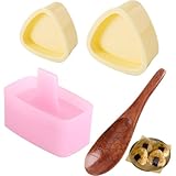 FrostyFlair Onigiri Form, molde para bolas de arroz & set de sushi, fabricante de sushi antiadherente para cajas Bento, kit de prensa Musubi para bolas de arroz, fácil desmontaje para el hogar