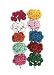 100 Mixed Color 10mm Artificial Mulberry Paper Rose Flower Wedding Scrapbook 1.5cm DIY Craft Scrapbook Scrapbooking Bouquet Craft Stem Handmade Rose Valentines Anniversary Embellishment Mini Roses