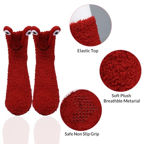 Image of Benefeet Sox Womens Girls Fuzzy Socks with Grips Soft Fluffy Slipper Socks Cute Cozy Winter Socks Christmas Halloween Gifts