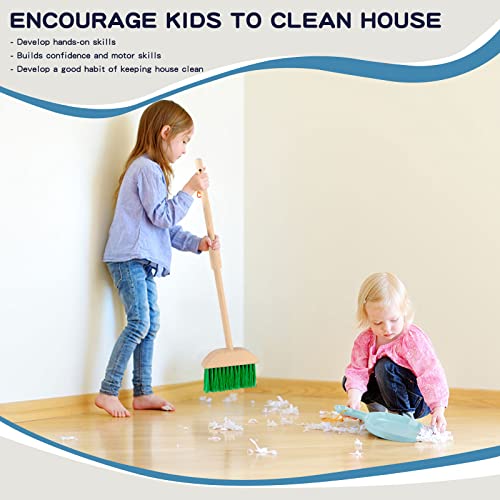 Qilay Kids Cleaning Set 7 Piece Wooden Detachable Cleaning Set Includes Housekeeping Broom, Dustpan, Brush & Other Cleaning Tools, Preschool Educational Pretend Play Cleaning Tools For Toddler #TOP3