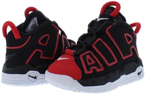 Nike Air More Uptempo Infant/Toddler Shoes Size 8, Color: Black/Red-Black | Image 1