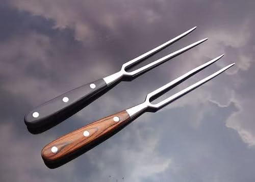 Better-Love Chef pro Stainless Steel Carving Fork Barbecue Fork BBQ Tools Meat Forks 12 Inch,Suitable for kitchen, BBQ(12 inch) (log color) - Thumbnail 5