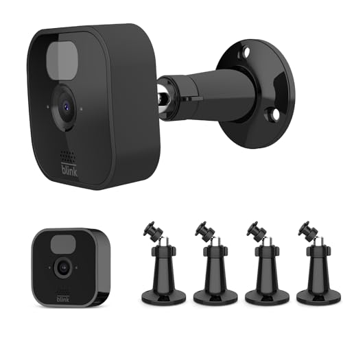 [4 Pack] Blink Outdoor Camera Mount, Wall Mount for Blink Outdoor/Indoor Camera/Blink Outdoor 4 (4th Gen)/ Blink Mini/Blink XT/ XT2 Camera Mount, Blink 360° Adjustable Mount Accessories Black