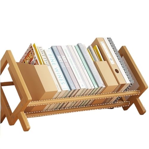 Cenz-888 Plattenlagerregal CD-Lagerregal CD-Arbeitsplattenregal Desktop-Lagerregal Massivholz-Disc-Album-Display Comic-Bücherregal-Display(40cm)