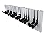 Produktbild GMMH Design Wandgarderobe Kleiderhaken Hakenleiste 16 Haken Klavier Garderobe Piano NEU (schwarz-weiß)