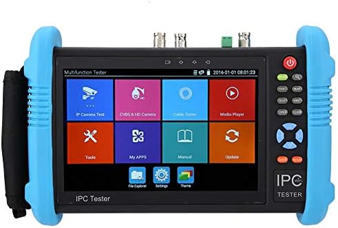 CCTV Tester 7 Inch IPS Touch Screen H.265 4K IPC-9800 Plus IP Camera Tester CCTV CVBS Analog Tester with POE/WIFI/8G TF Card/HDMI Output/RJ45 TDR/Dual Window Test/Firmware(IPC-9800-Plus)