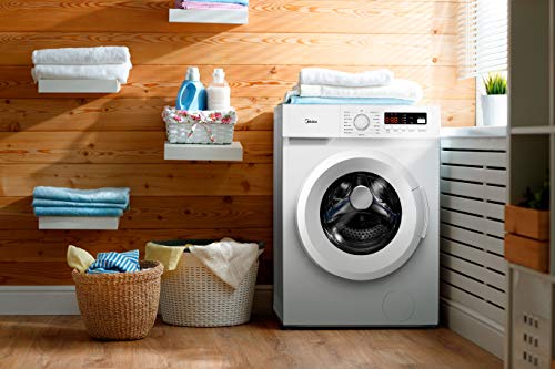 Midea -Lavadora de Libre Instalación - Carga Frontal - 8kg - Lava y Seca - Panel Led - 1400rpm - Lavado Rápido - Limpieza de tambor 90ºC - ML08N1400w