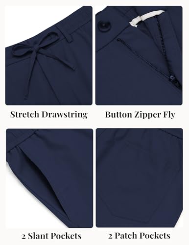 Image of COOFANDY Mens Cotton Linen Pants Casual Drawstring Summer Beach Pants Lightweight Linen Dress Trousers