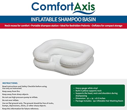 Comfort Axis Deluxe Inflatable Shampoo Basin for Elderly and Disabled - Thumbnail 5