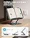 Viozon Book Stand for Reading,Book Holder, Height&Angle Adjustable, 360° Rotating Base, Foldable and Portable, Lightweight for Office, Kitchen, School Textbook, Recipe, Magazine,Kindle,Table B