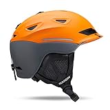 LALEO Winter Skihelm für Erwachsenes Kind, Atmungsaktiv Einstellbar Futter Race Edition Ski Snowboard Zubehör Snowboardhelm Race-Helm, Rot, Orange, Blau,Orange,M
