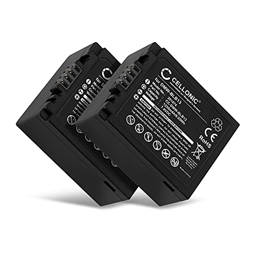 CELLONIC 2X Batería para Cámara Compatible con Panasonic Lumix DMC GF1, Lumix DMC G2, Lumix DMC G1, DMW BLB13   (1250mAh, 7.4V)