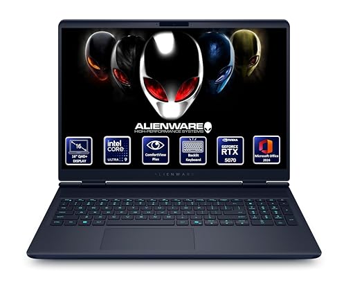 Image of Alienware 16X Aurora, Intel Core Ultra 9-275HX, NVIDIA RTX 5070-8GB GDDR7, 16GB DDR5 RAM, 1TB SSD, QHD+ 16 inch /40.64 cm, 240Hz, Windows 11 MSO 2024, Interstellar Indigo, 2.66 Kg Gaming Laptop